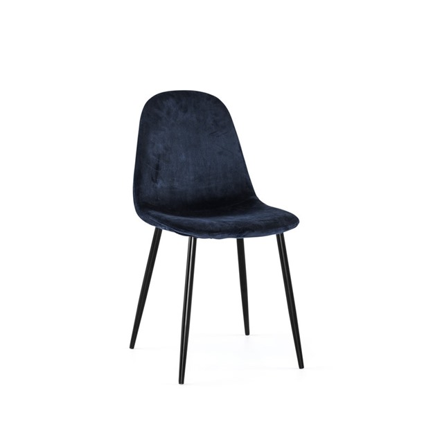 Bild på Thea stol mörkblå sammet