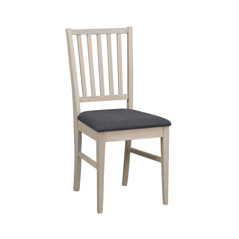 Filippa stol Massiv vitpigmenterad oljad ek/grå