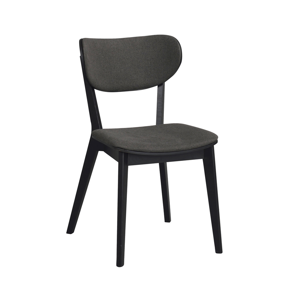 Kato stol Svartlackad massiv ek/grå